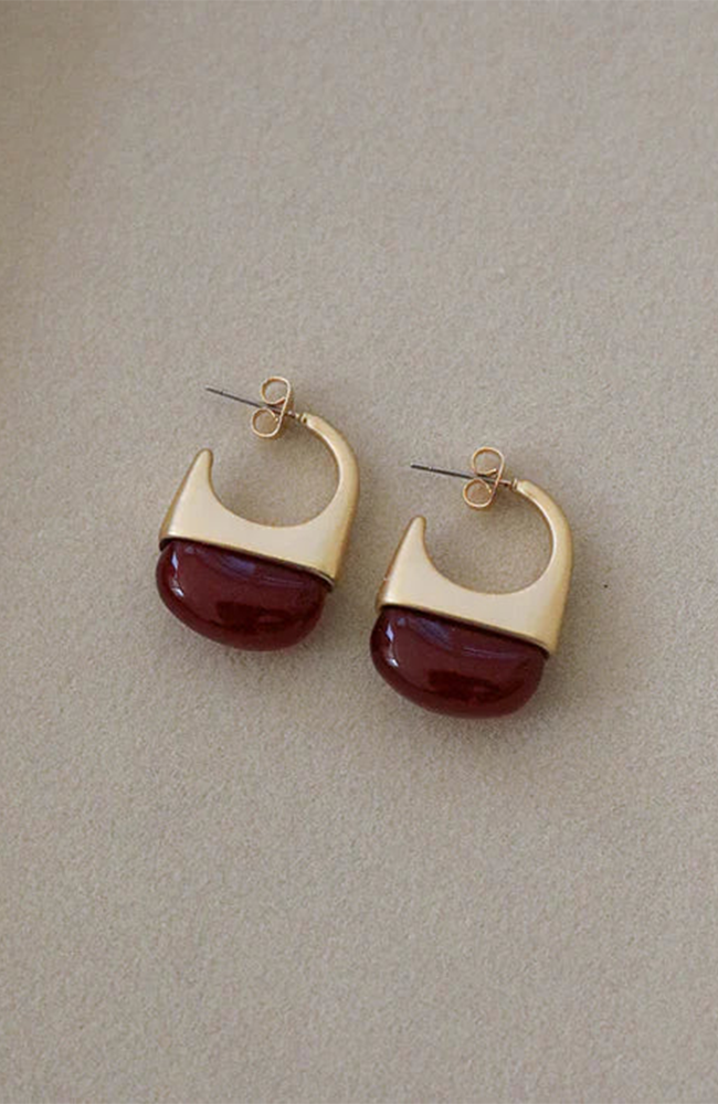 Poppy Earrings Red