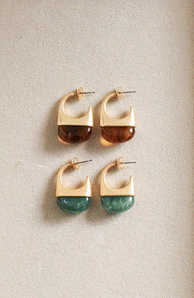 Poppy Earrings Amber