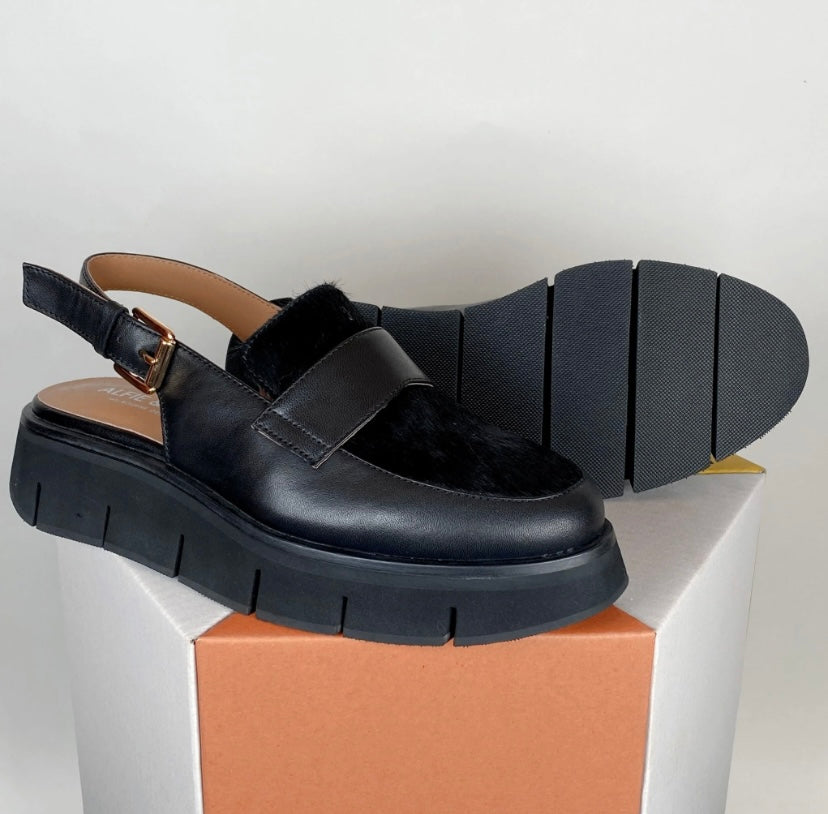 Boost Loafer - Black/Black Pony Leather