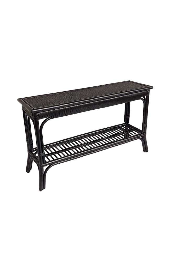 Casper Rattan Black Rectangular Console