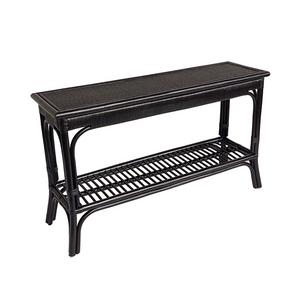 Casper Rattan Black Rectangular Console