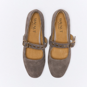 Bianca Leather Ballet - Chocolate Suede