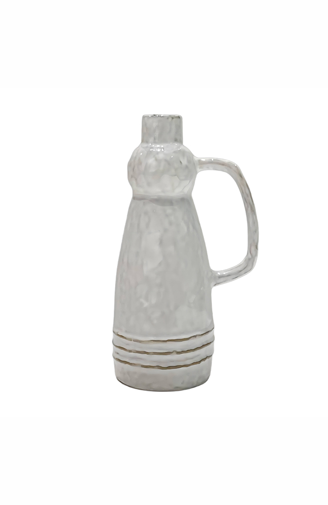 Lex Ceramic Stripe Jug Med -  White