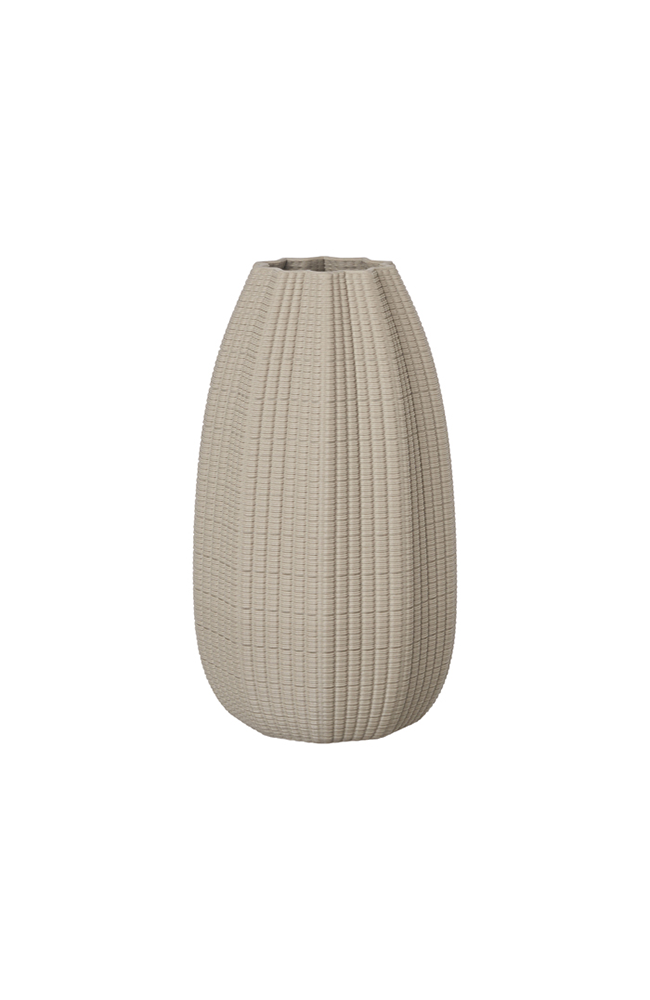 Momo Ceramic Taupe Bullet Vase Small