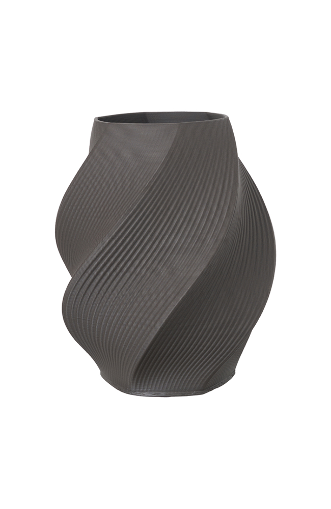 Pascal Ceramic Grey Swirl Vase Large