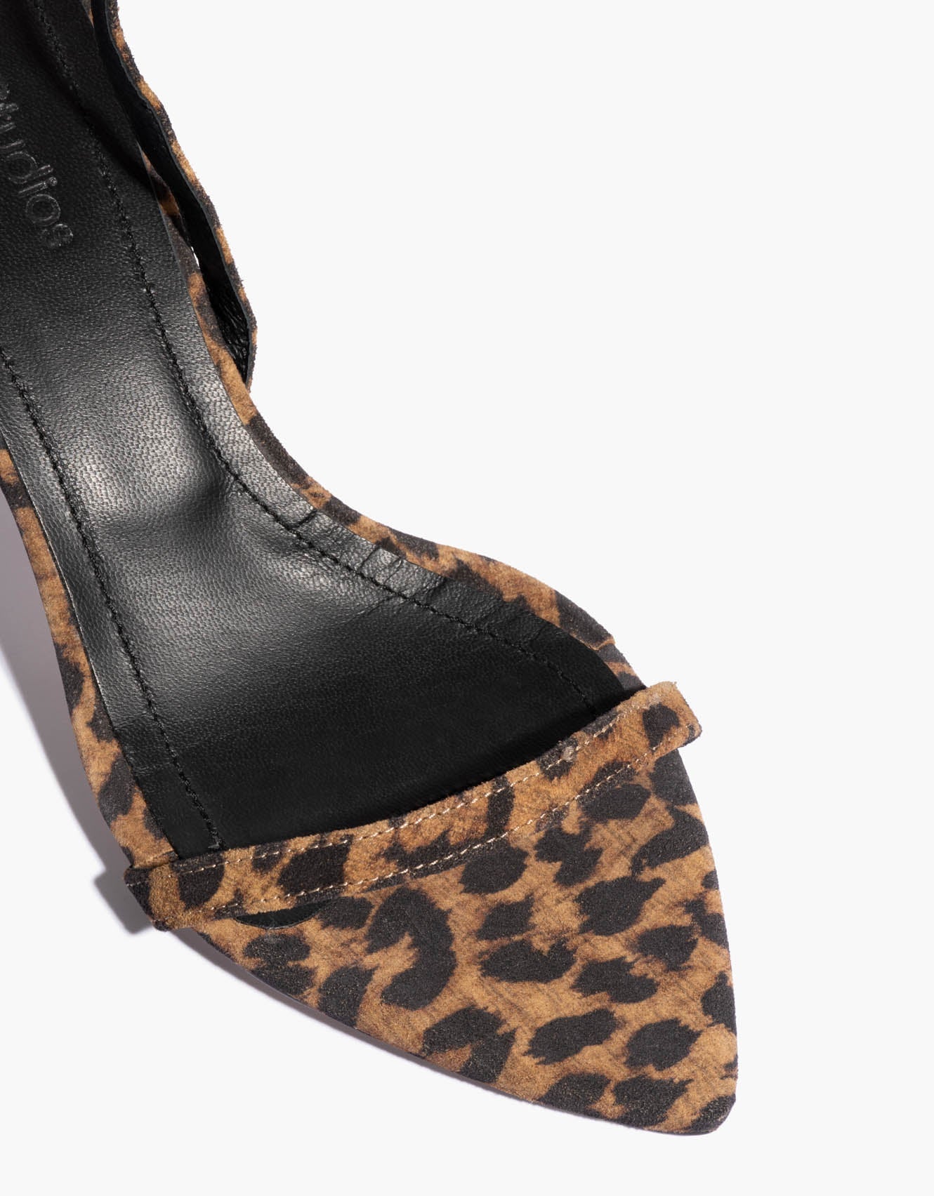 Leona Heel - Leopard Suede