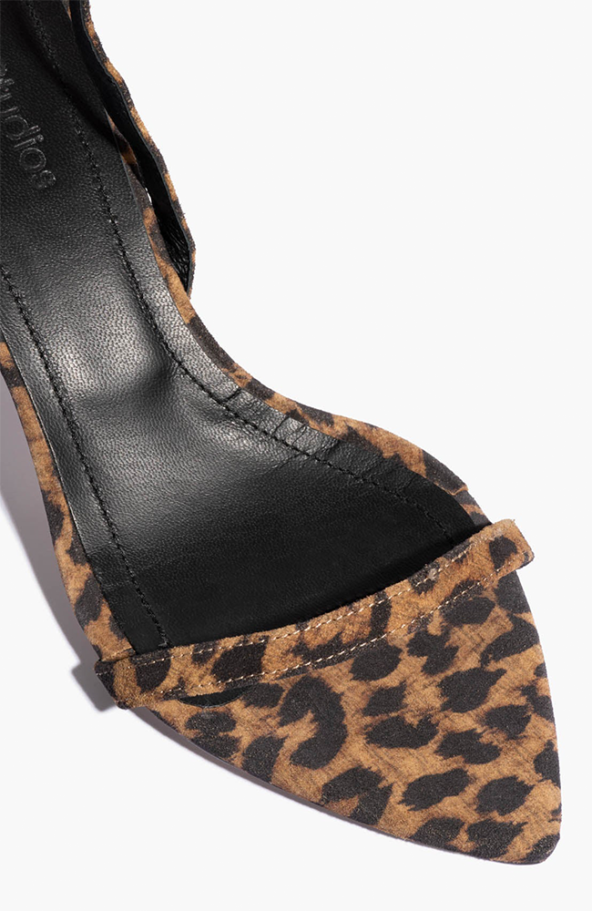 Leona Heel - Leopard Suede