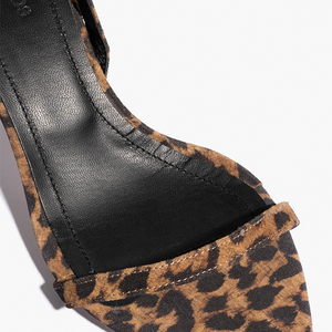 Leona Heel - Leopard Suede