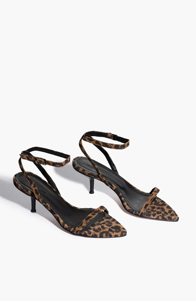 Leona Heel - Leopard Suede