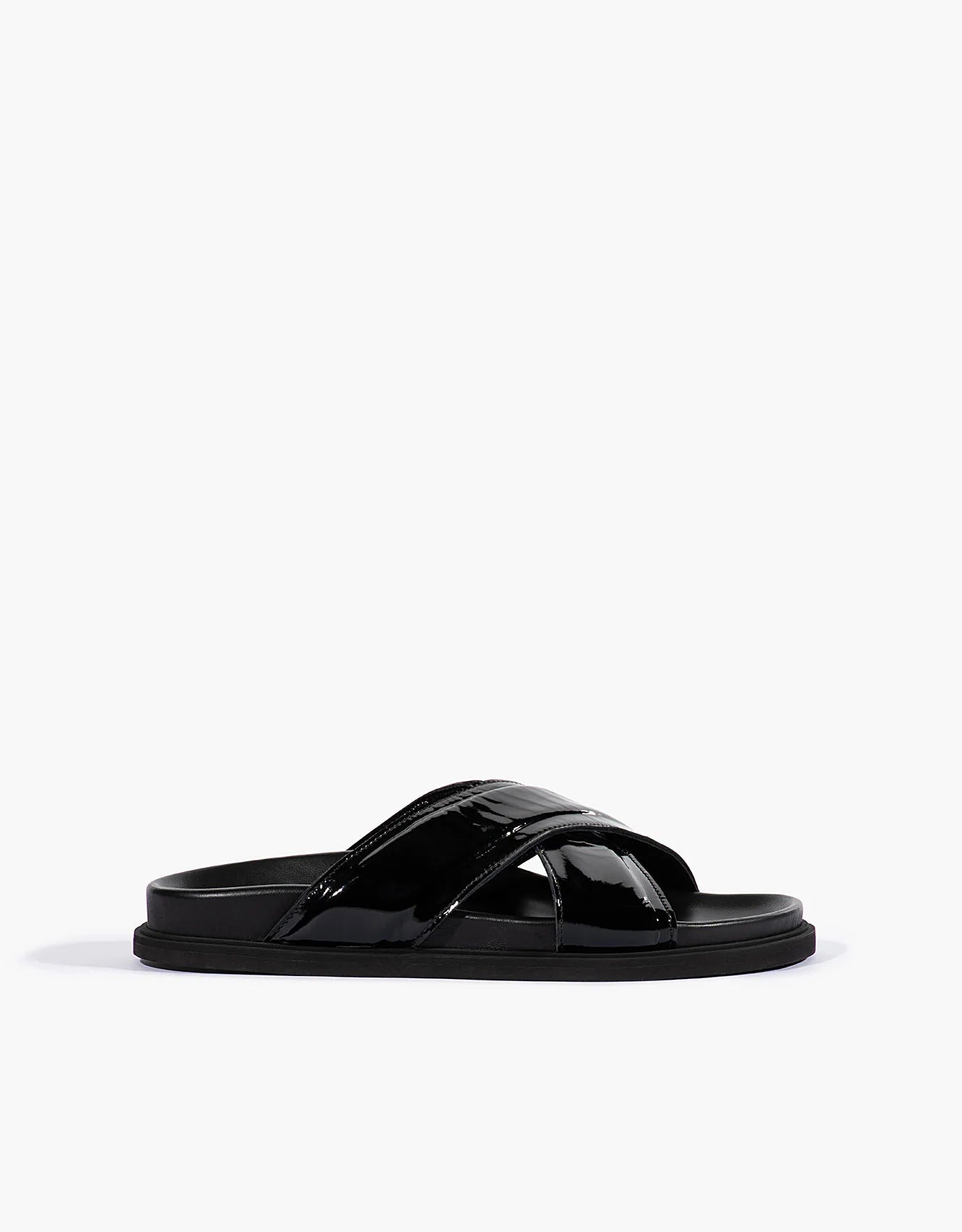 Rosa Slide - Black Patent