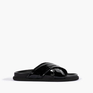 Rosa Slide - Black Patent