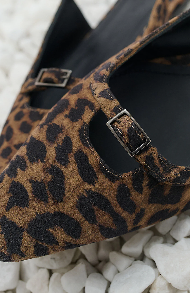 Paulina Flats - Leopard Suede