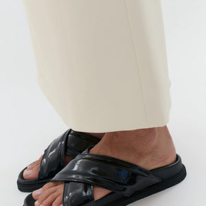 Rosa Slide - Black Patent