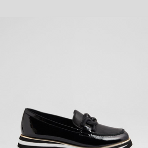 Eaila Black Patent Leather Loafers