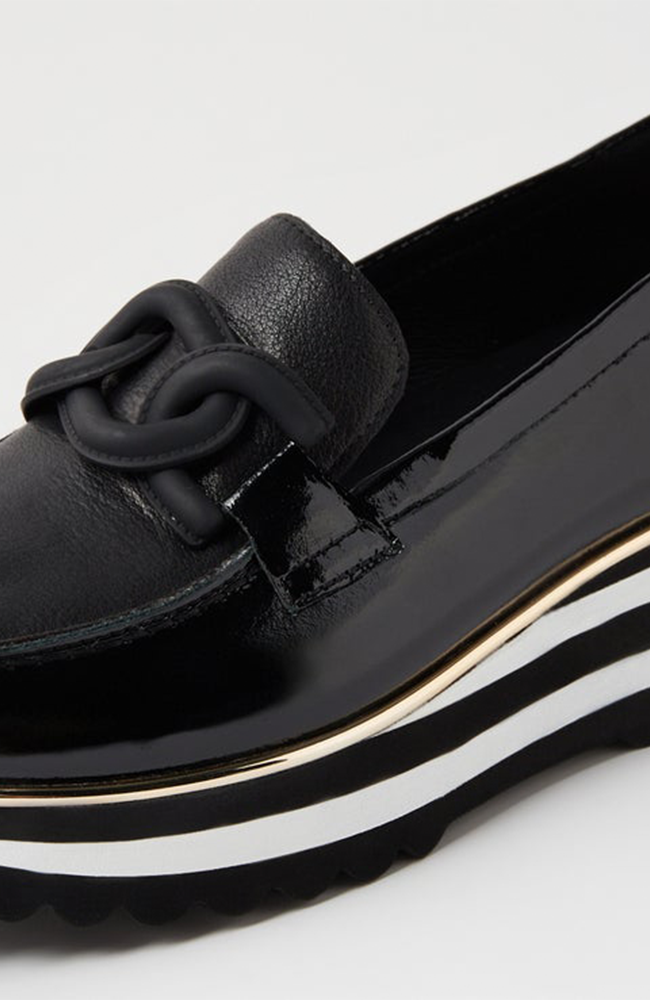 Eaila Black Patent Leather Loafers