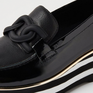 Eaila Black Patent Leather Loafers