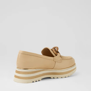 Eggey Raffia Loafers - Camel Natural