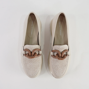 Eggey Raffia Loafers - Milk Ivory