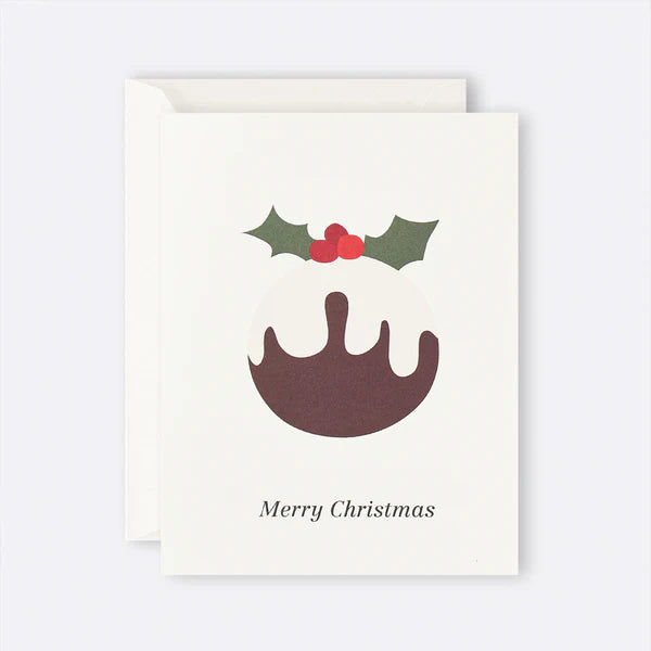 Card - Merry Christmas Pudding
