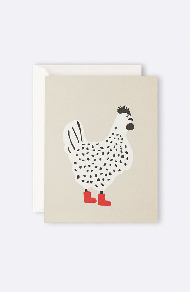 Card - Rooster Red Boots