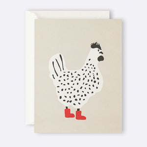 Card - Rooster Red Boots
