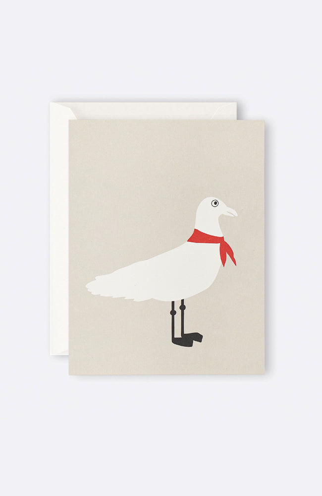 Card - Seagull Red Scarf