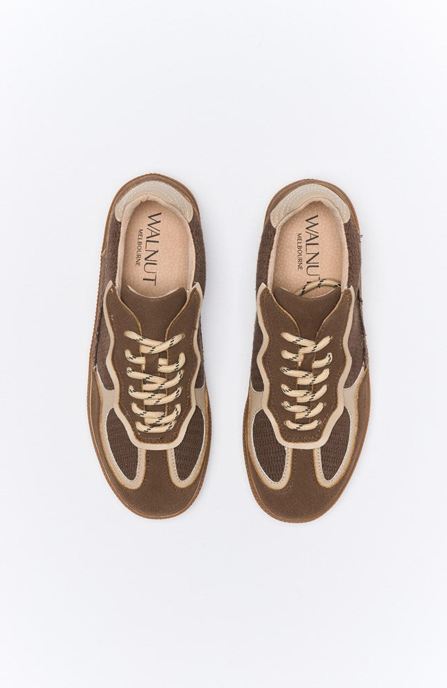 Fallon Sneaker - Chocolate Raffia