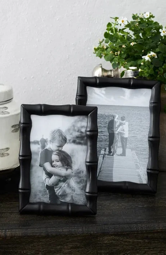Faux Bamboo Frame 4x6 - Black