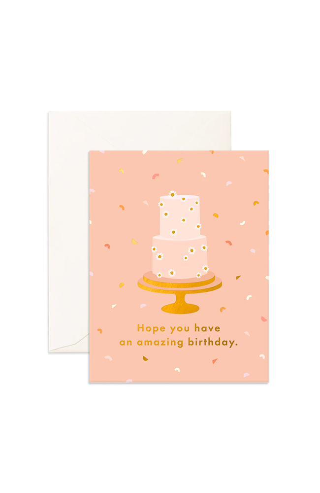 Birthday Cake Daisies Greeting Card