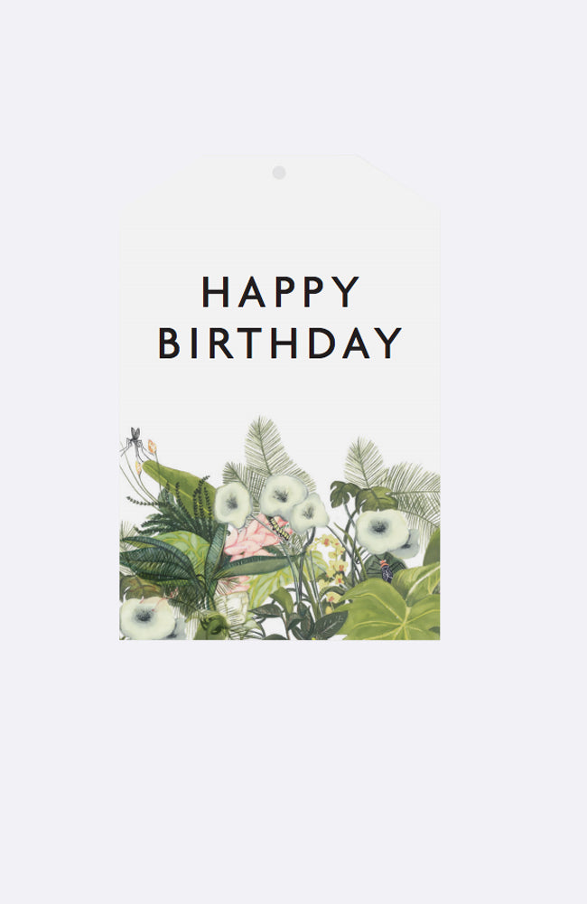 Gift Tag - Happy Birthday Botanical