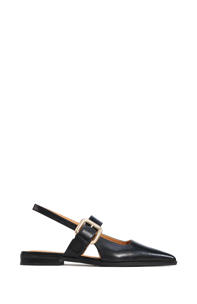 Goldie Slingback Flats - Black