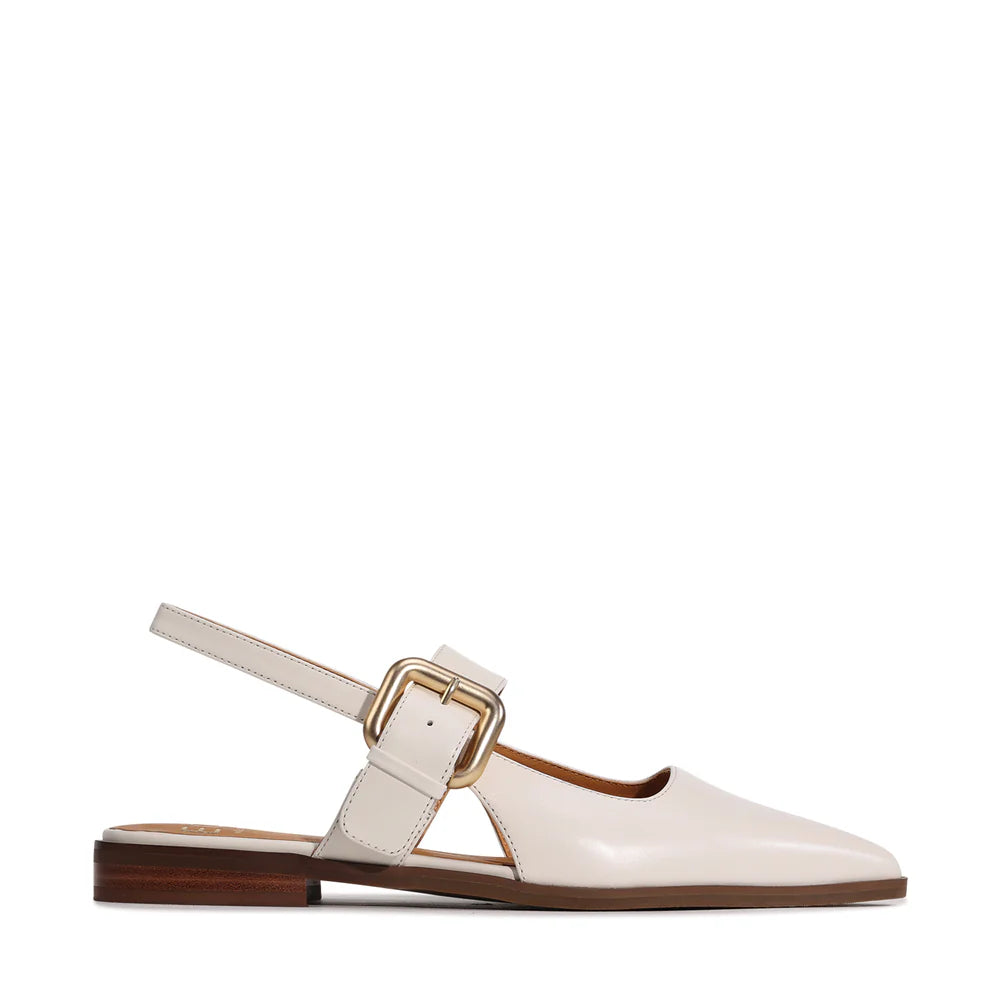 Goldie Slingback Flats - Bone