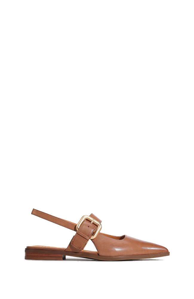 Goldie Slingback Flats- Pecan
