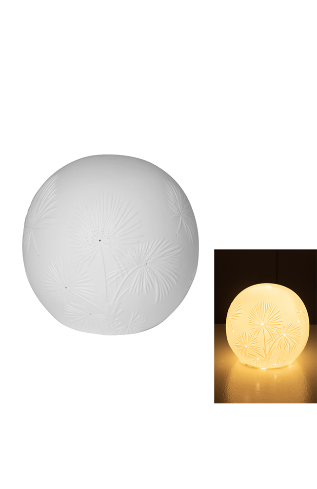 Omega Porcelain Bisque Ball Lamp