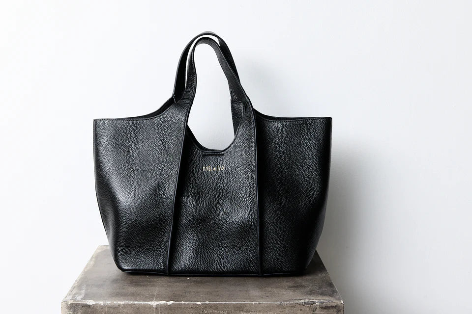 James Leather Tote - Black