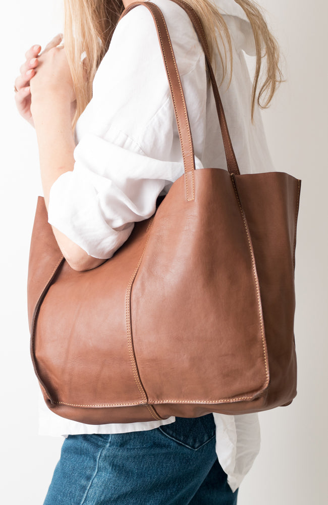 Baby Unlined Tote - Cognac