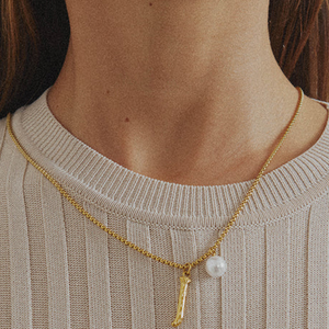 Pearl Letter J Necklace