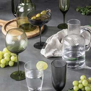 Katrina Gin Glass - Olive Green