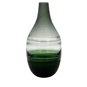 Criole Glass Vase Tall - Grey/Green Ombre