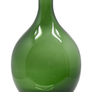 Fritz Glass Green Bottle Vase Large