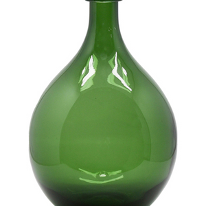 Fritz Glass Green Bottle Vase Small