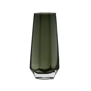 Penny Glass Diamond Cut Vase - Small