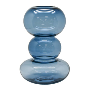 Quist Glass Double Waist Blue Vase - Large