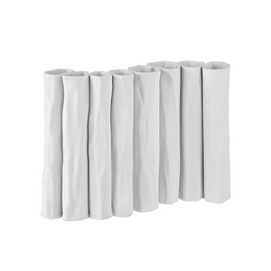 Kelso Ceramic White Tube Vase Wide