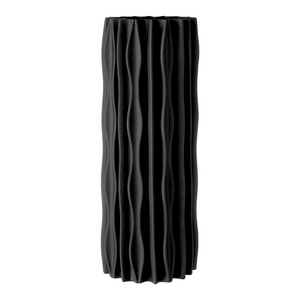 Iluka Ceramic Black Rib Vase Lge