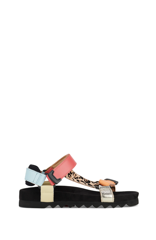 Sandal Tooth Wedge - Multi Leopard