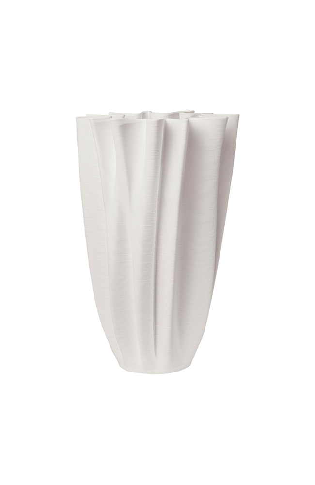 Clegg Bisque Ceramic Crease Vase