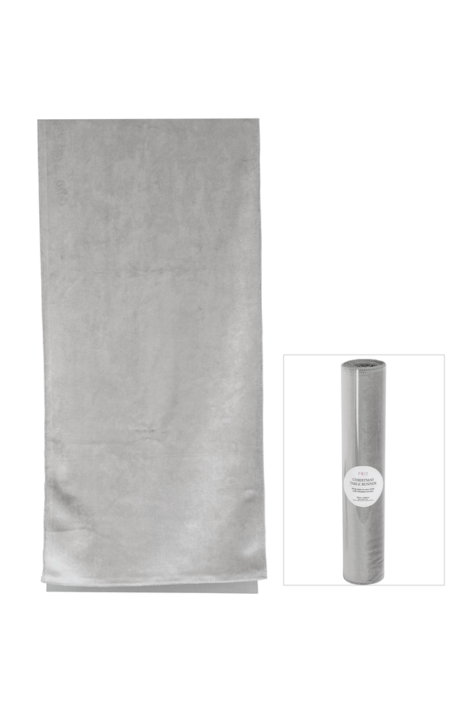 Luxe Velvet Table Runner - Silver