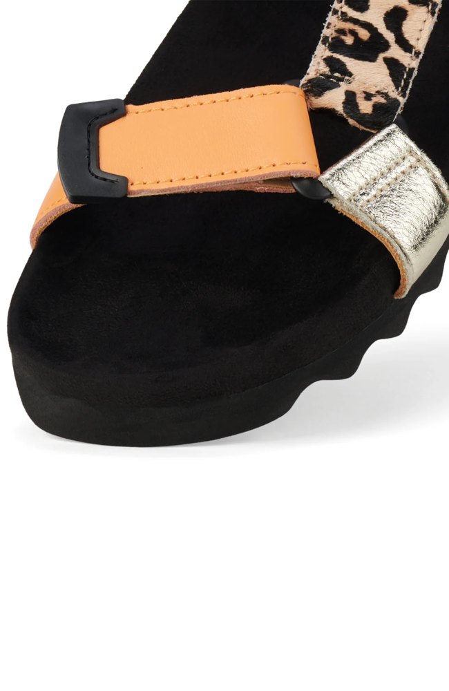 Sandal Tooth Wedge - Multi Leopard