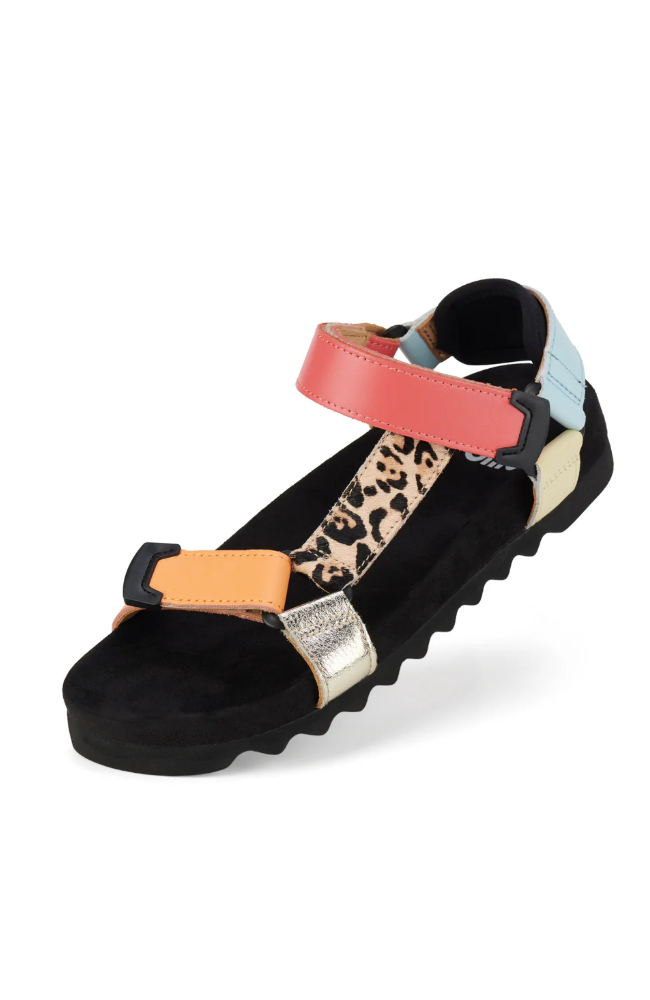 Sandal Tooth Wedge - Multi Leopard